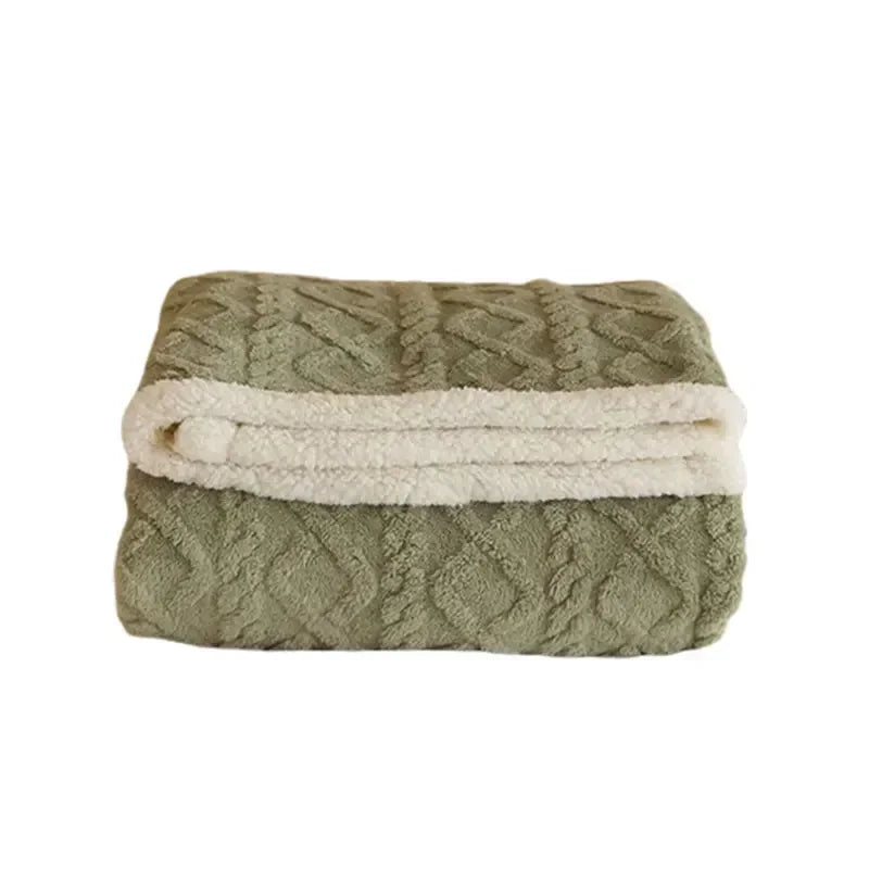 LuxyCozy Thick Lambswool Blanket With Fleece Softness For Lightweight Winter Warmth
