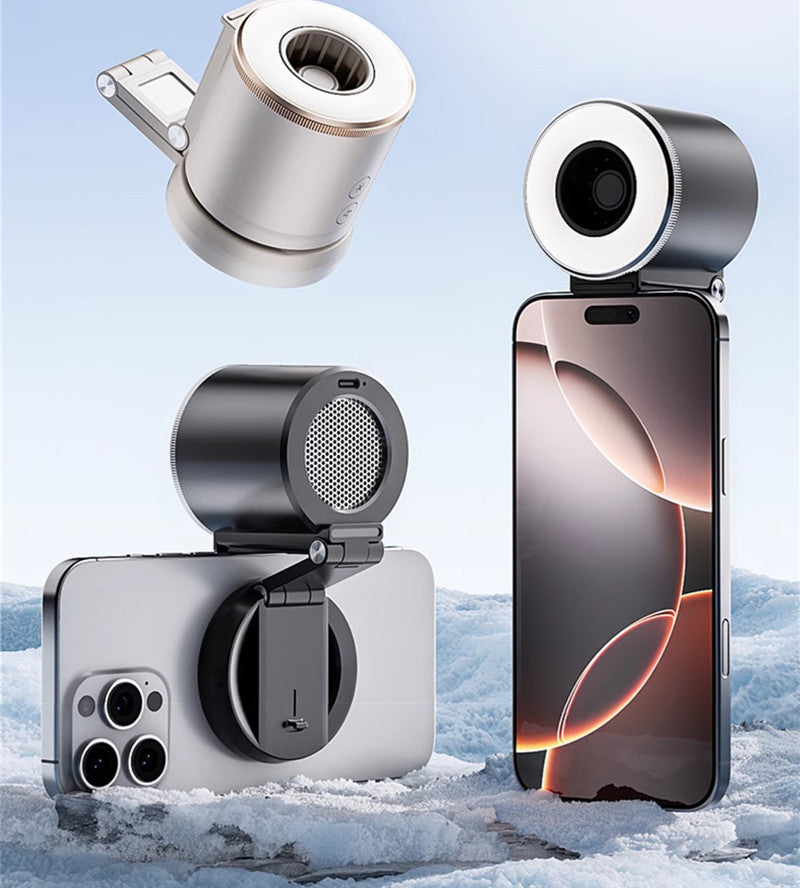 Phone Fan Magnetic Foldable Design For Three-Speed Airflow