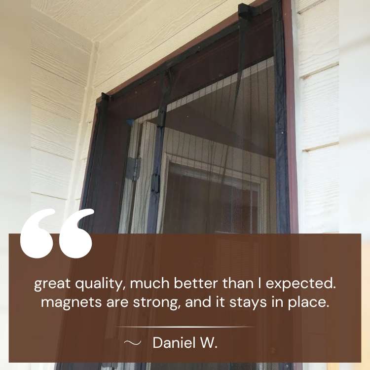 Magnetic Screen Door With Durable Mesh For Touchless Entry And Summer Airflow Fly Barrier