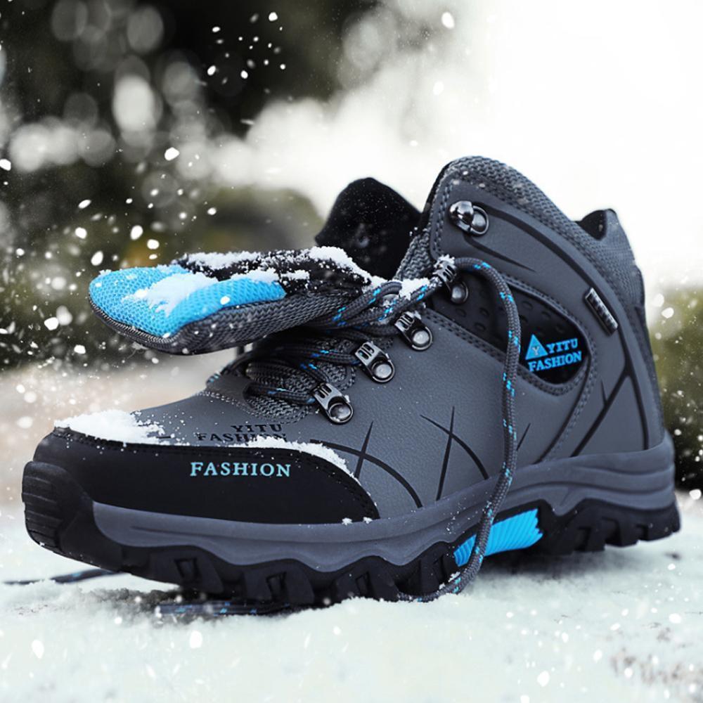 Winter Comfort Hiking Boots For Men Lined With Fleece And Waterproof
