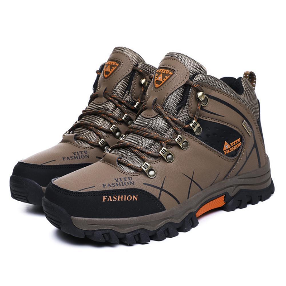 Winter Comfort Hiking Boots For Men Lined With Fleece And Waterproof