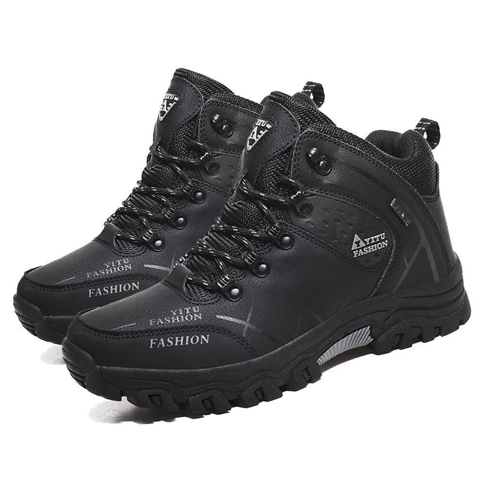 Winter Comfort Hiking Boots For Men Lined With Fleece And Waterproof