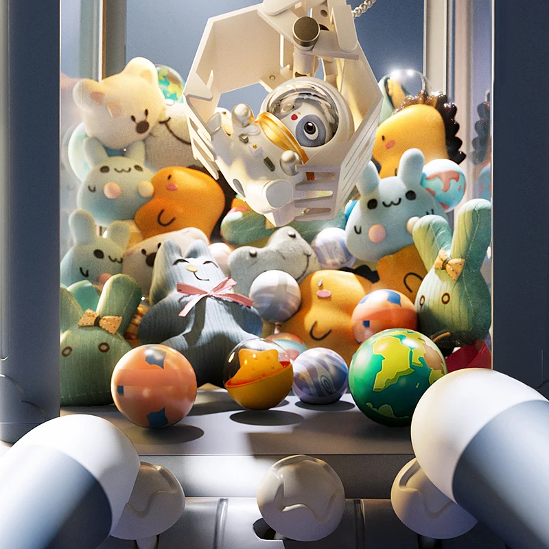 Mini Claw Arcade Game Coin Operated Plush Prizes For Kids