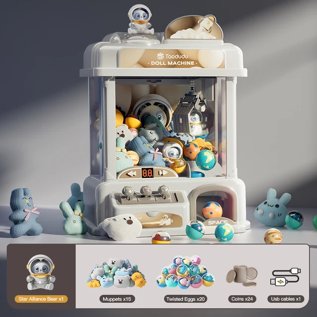 Mini Claw Arcade Game Coin Operated Plush Prizes For Kids