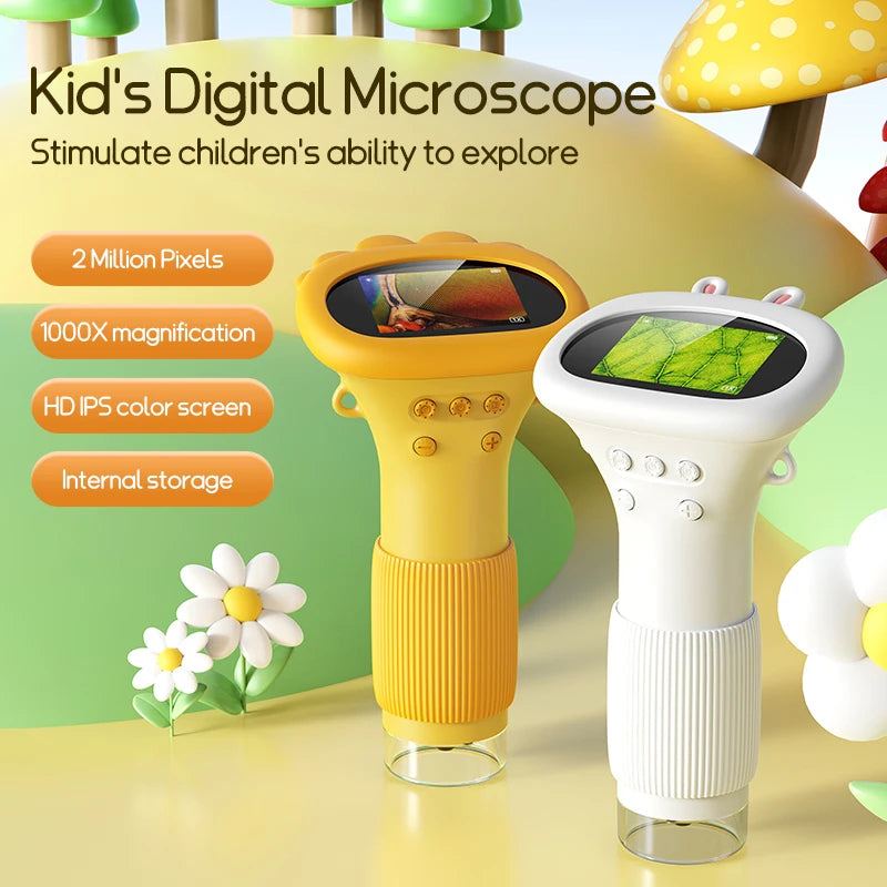 Mini Microscope 1000X Portable Science Tool For Kids Outdoor STEM Learning