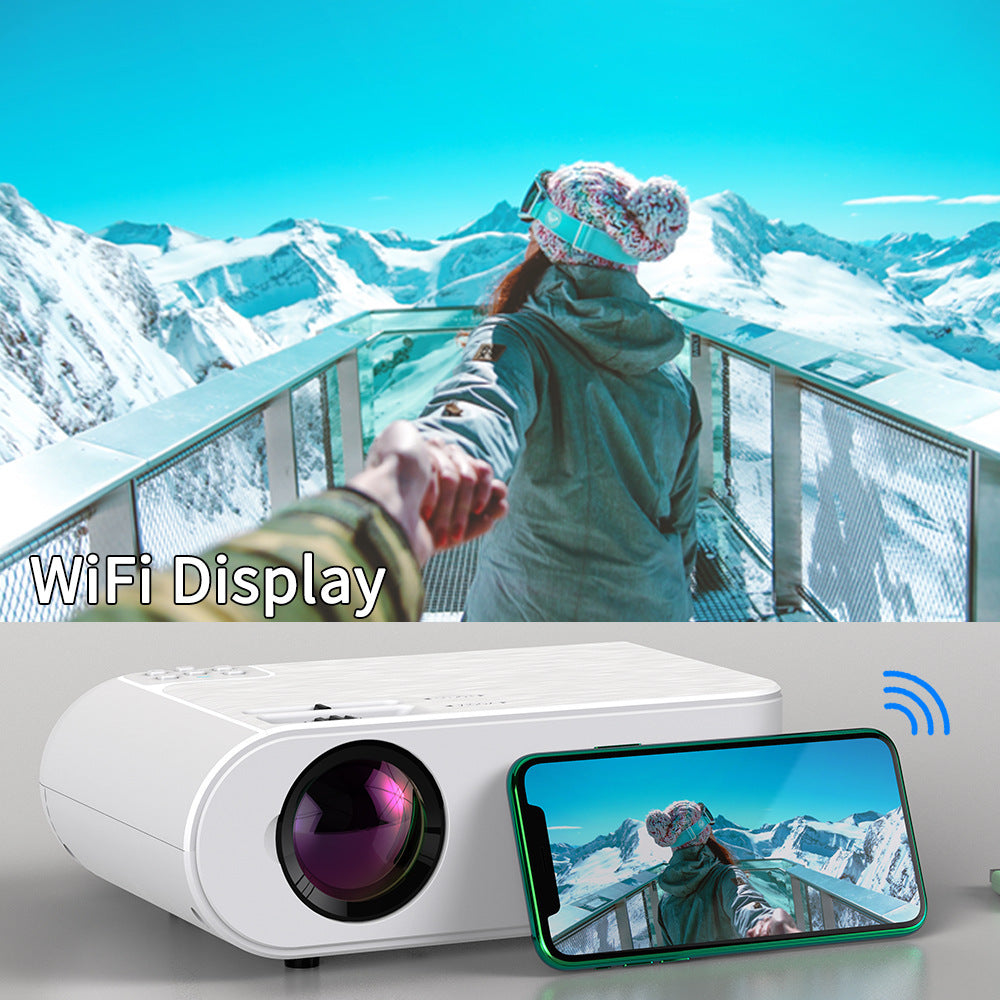 Mini Projector Portable Full HD Projector With Screen Mirroring For Outdoor Movies