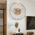 Minimalist Wall Clock in Wood, Quiet Quartz Movement for Contemporary Homes