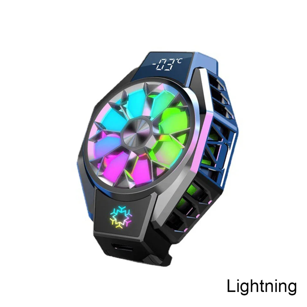 Mobile Fan Clip On Cooling Fan With Smart Temperature Readout For Mobile Devices