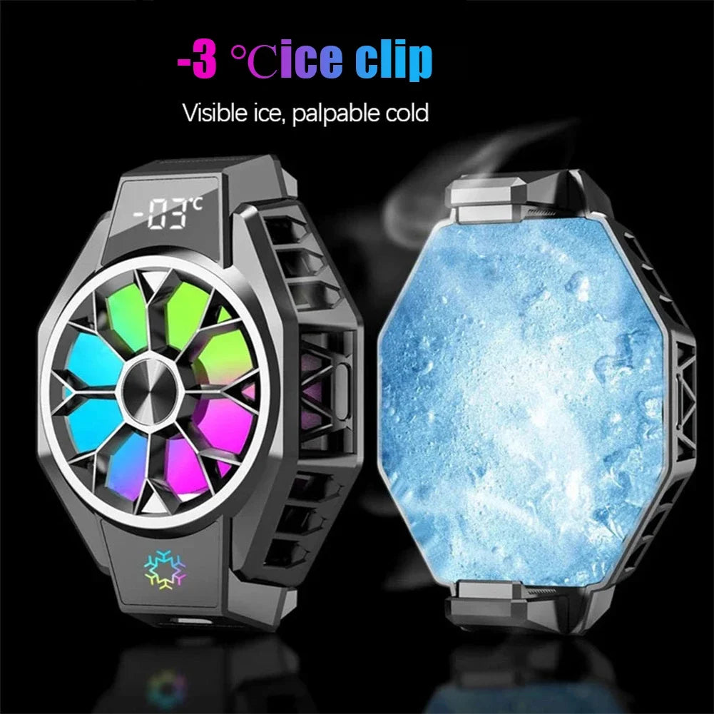 Mobile Fan Clip On Cooling Fan With Smart Temperature Readout For Mobile Devices