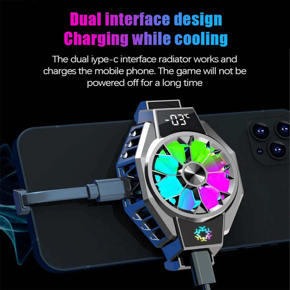 Mobile Fan Clip On Cooling Fan With Smart Temperature Readout For Mobile Devices