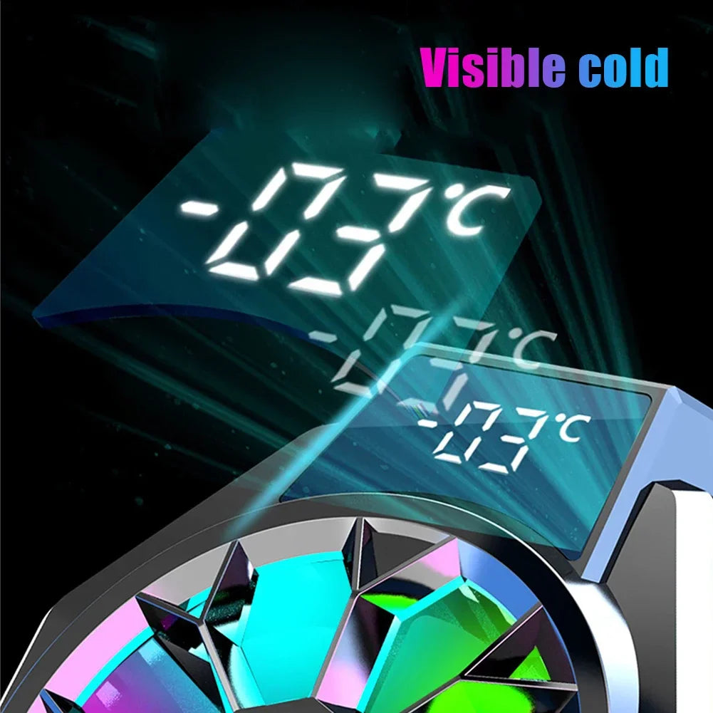 Mobile Fan Clip On Cooling Fan With Smart Temperature Readout For Mobile Devices