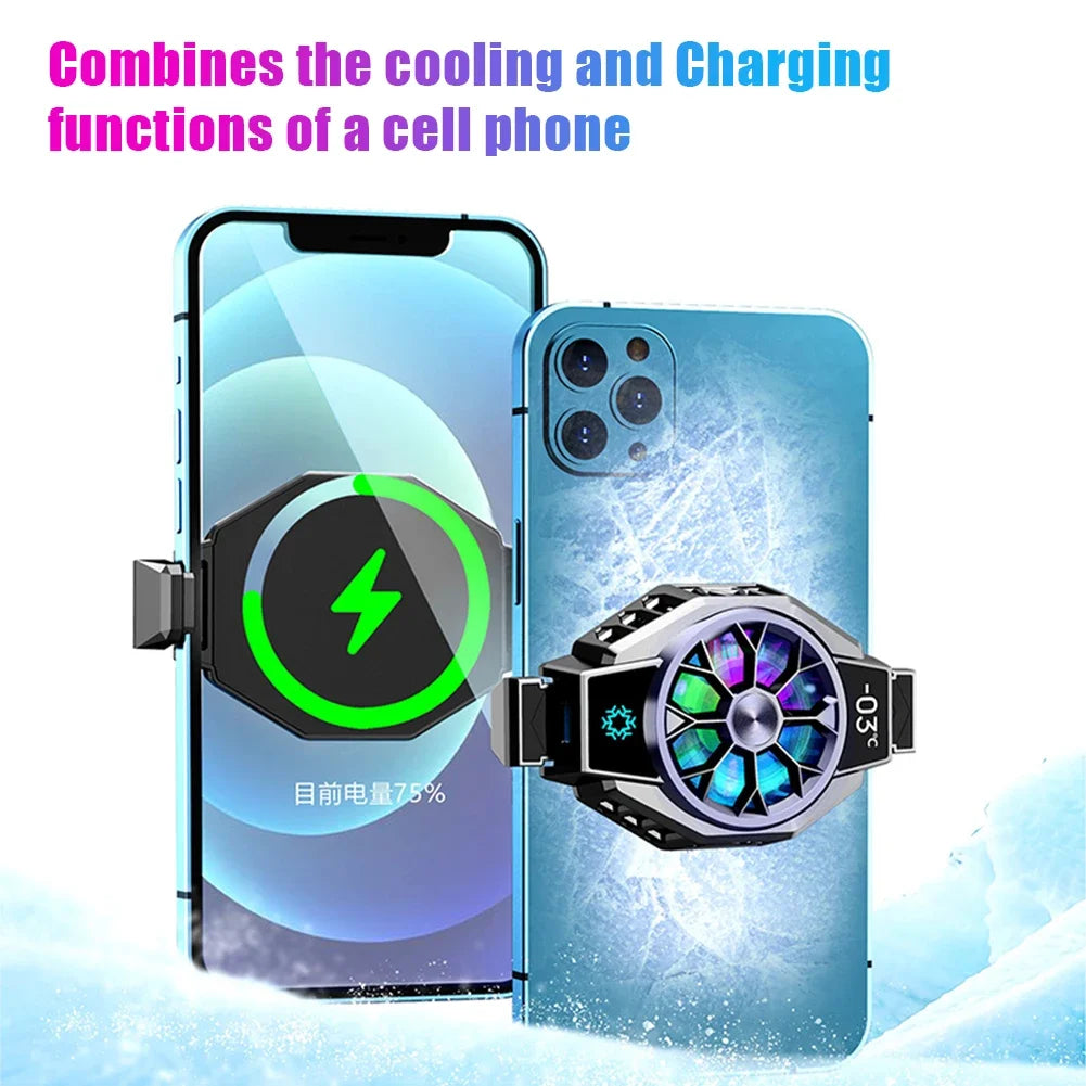 Mobile Fan Clip On Cooling Fan With Smart Temperature Readout For Mobile Devices
