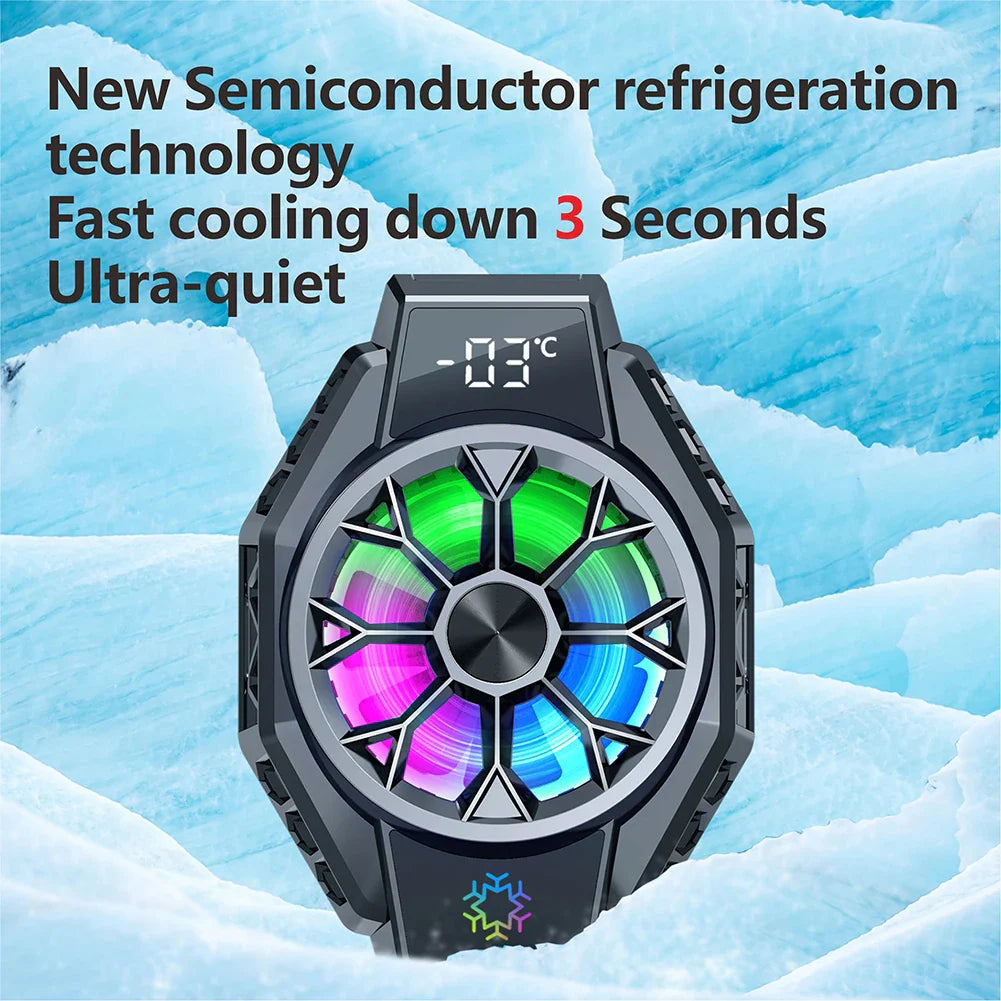 Mobile Fan Clip On Cooling Fan With Smart Temperature Readout For Mobile Devices