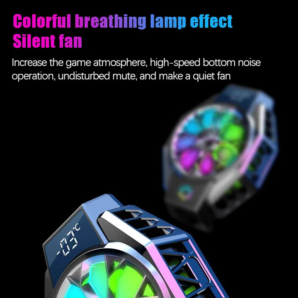 Mobile Fan Clip On Cooling Fan With Smart Temperature Readout For Mobile Devices