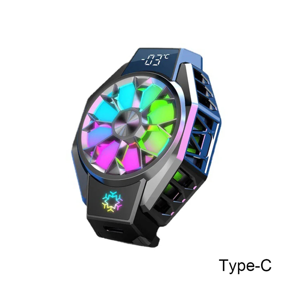 Mobile Fan Clip On Cooling Fan With Smart Temperature Readout For Mobile Devices
