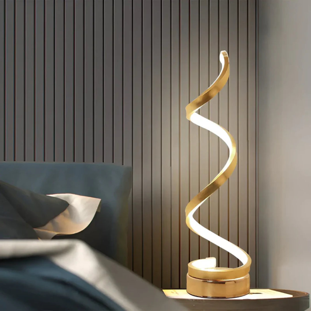 LumaSpiral Dimmable Lamp With Efficient LED Modern Spiral Table Light
