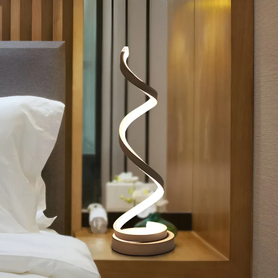 LumaSpiral Dimmable Lamp With Efficient LED Modern Spiral Table Light