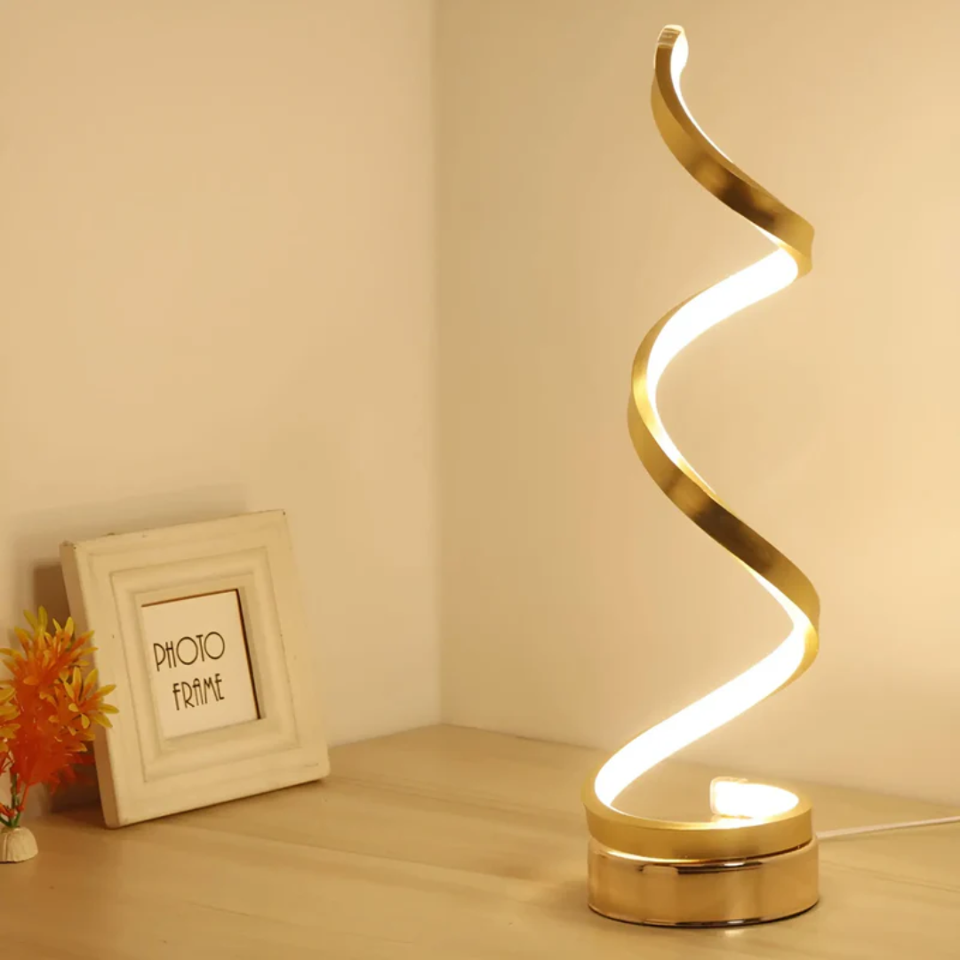 LumaSpiral Dimmable Lamp With Efficient LED Modern Spiral Table Light