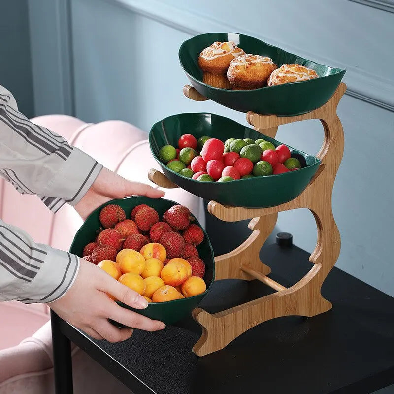 Modern Fruit Bowl Three Tier Kitchen Organizer For Elegant Display