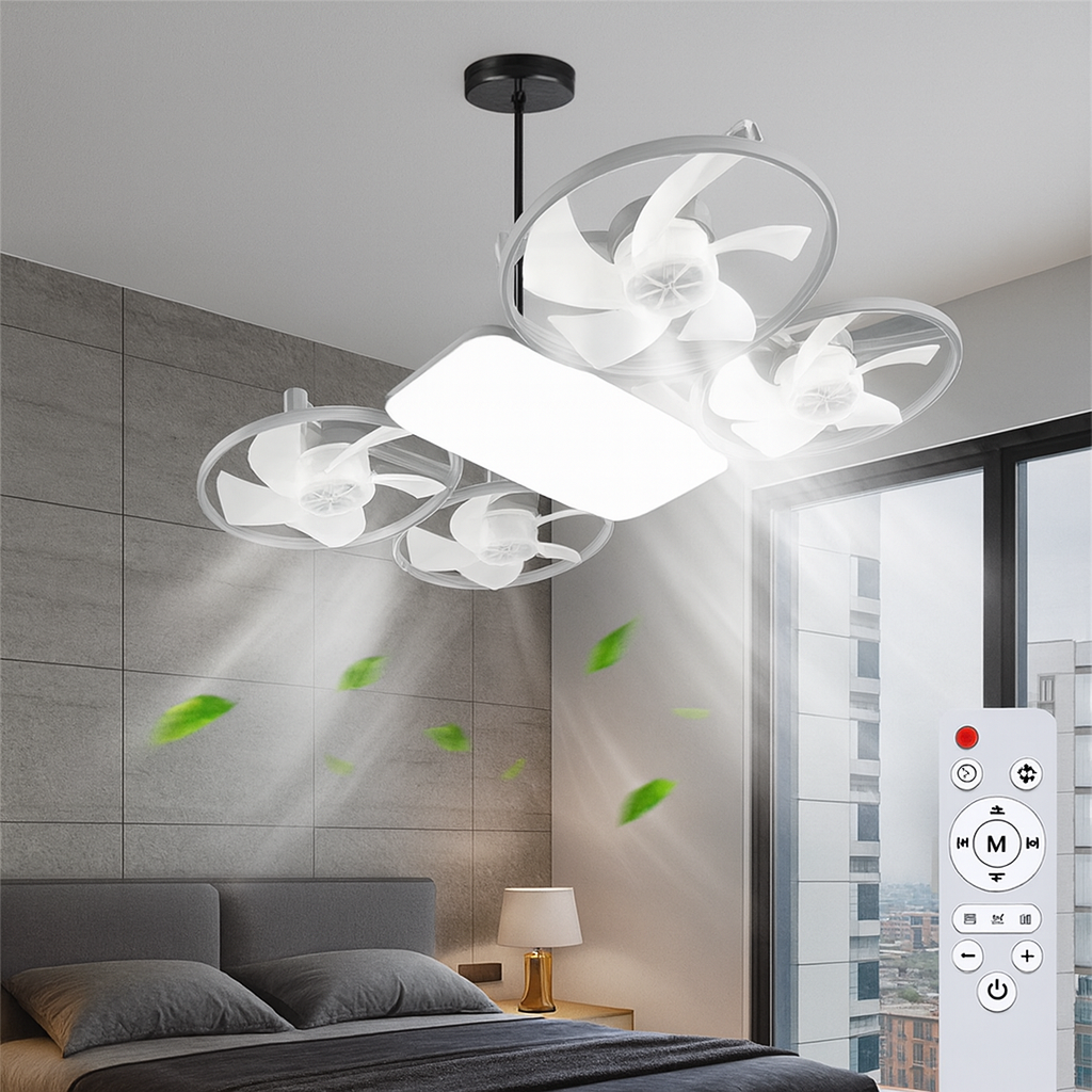Flush Mount Ceiling Fan With Dimmable Light For Space Saving Comfort