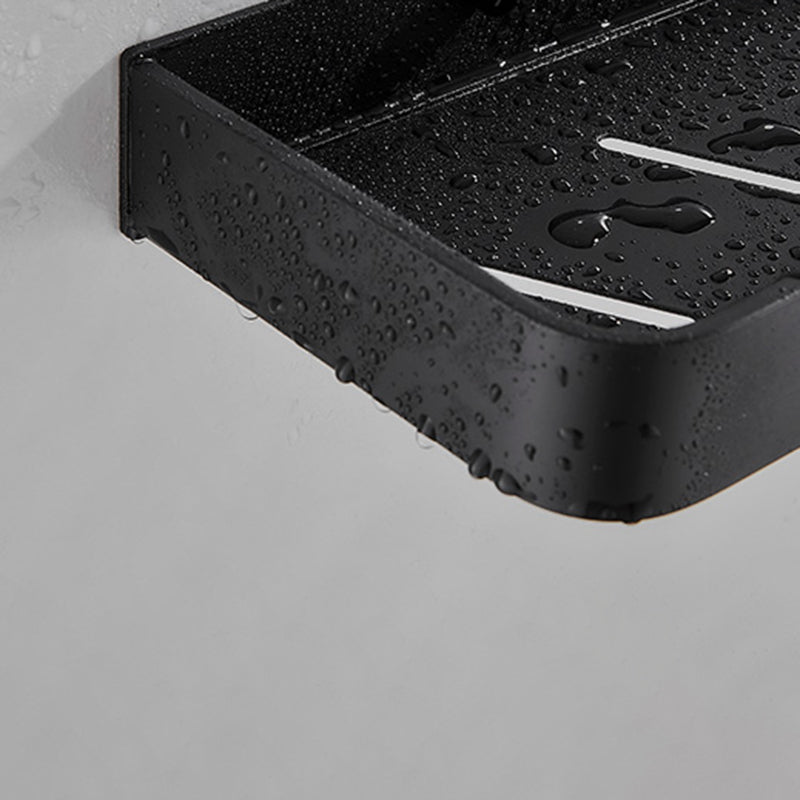 Matt Black Modern Bathroom Accessory Set With Shelf Options In Stainless Steel