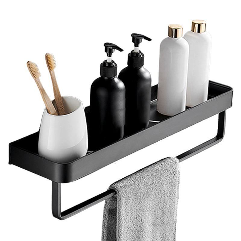 Matt Black Modern Bathroom Accessory Set With Shelf Options In Stainless Steel