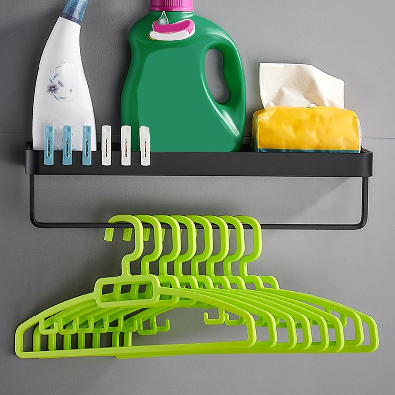 Matt Black Modern Bathroom Accessory Set With Shelf Options In Stainless Steel