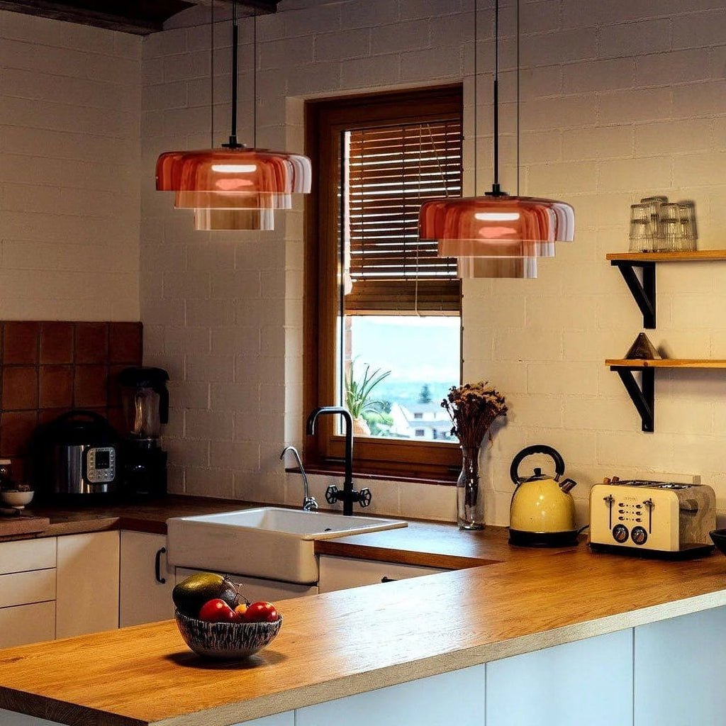 Kirrea Modern Glass Pendant Light In Kitchen Areas