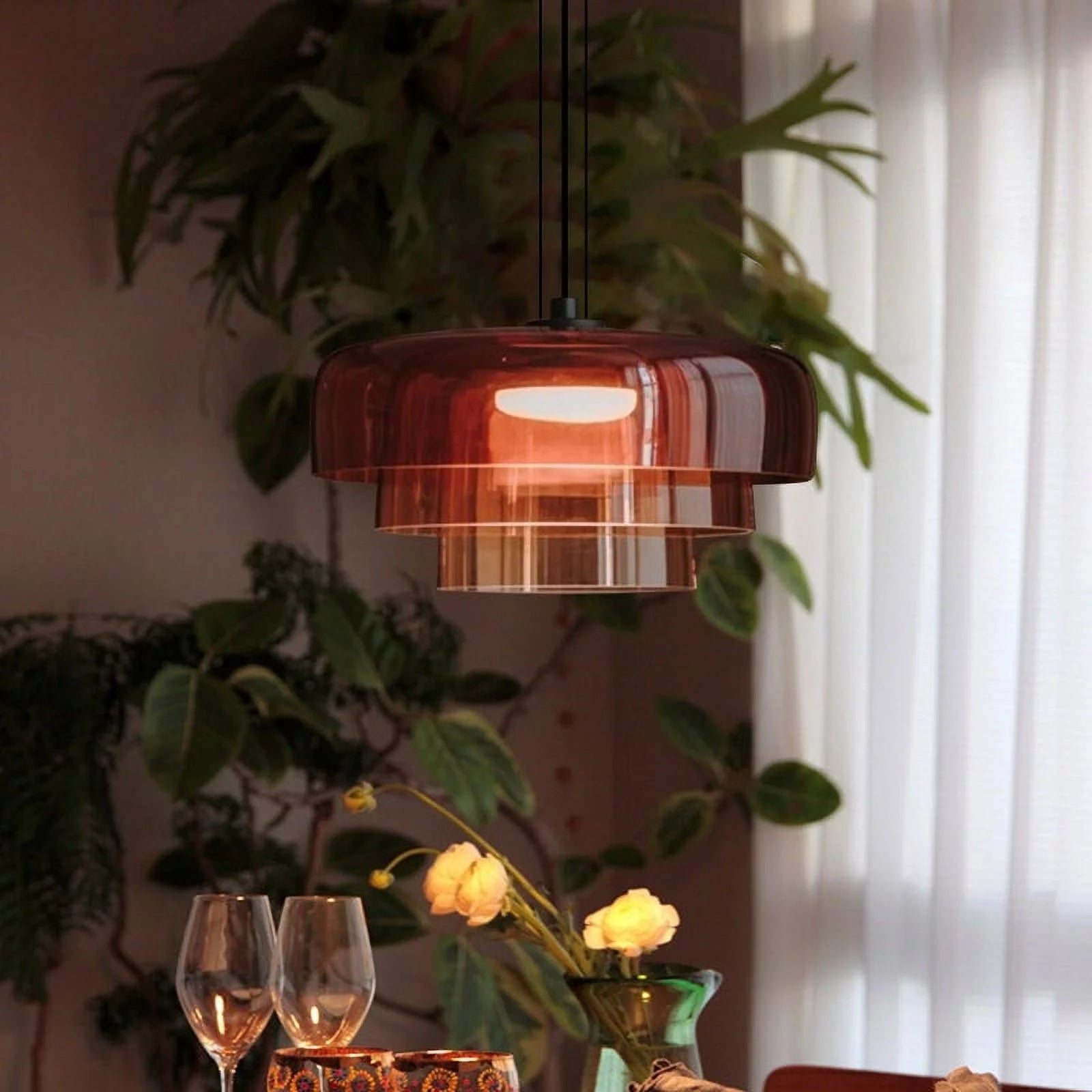 Kirrea Modern Glass Pendant Light In Kitchen Areas