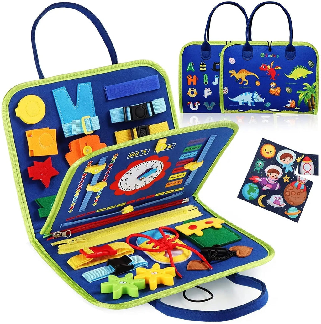 Montessori Learning Board For Toddlers With 7 Activities To Build Fine Motor Skills