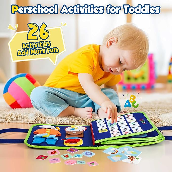 Montessori Learning Board For Toddlers With 7 Activities To Build Fine Motor Skills