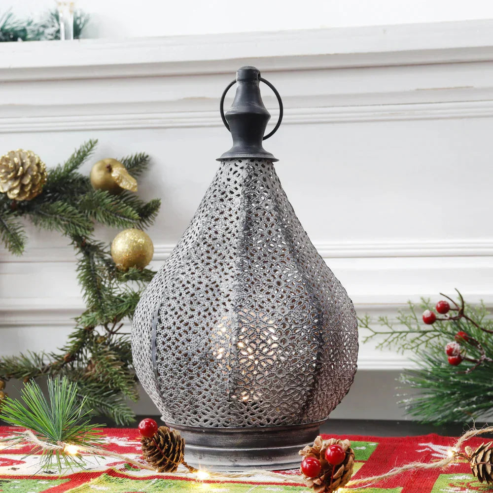 Moroccan Inspired Table Lamp With Intricate Patterns For Cozy Room Lighting