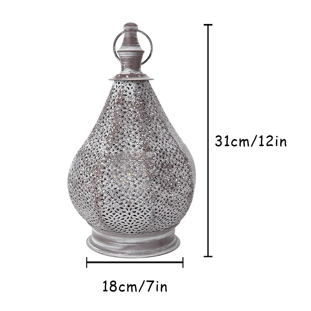 Moroccan Inspired Table Lamp With Intricate Patterns For Cozy Room Lighting