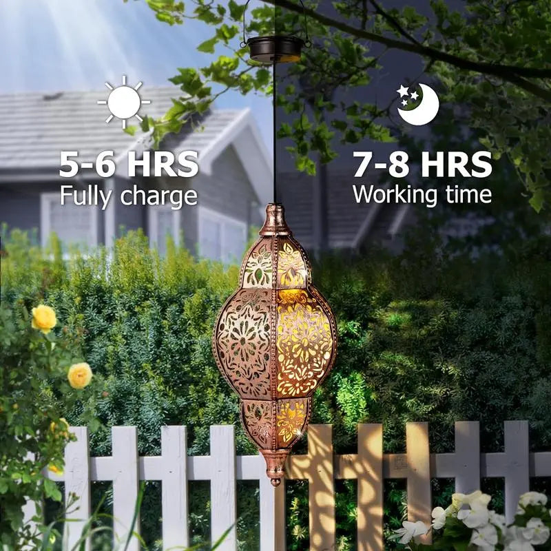 Moroccan Solar Lanterns For Outdoor Ambiance With Automatic Activation