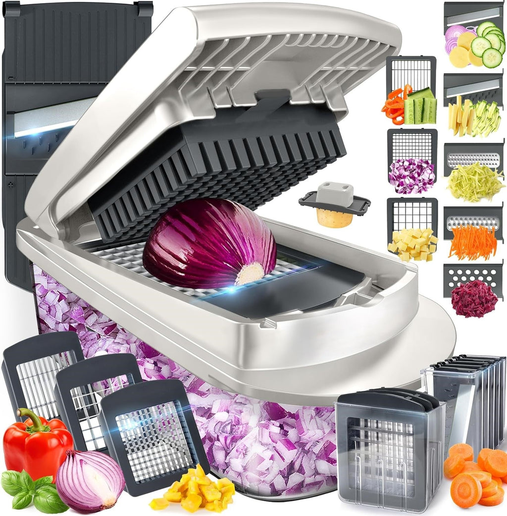 MultiPrep 10-In-One Veggie Slicer With Eight Blades For Quick Meal Prep