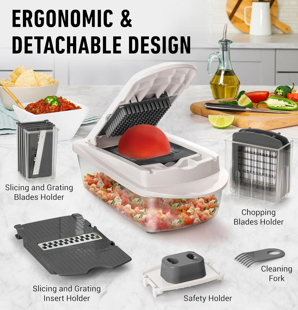 MultiPrep 10-In-One Veggie Slicer With Eight Blades For Quick Meal Prep