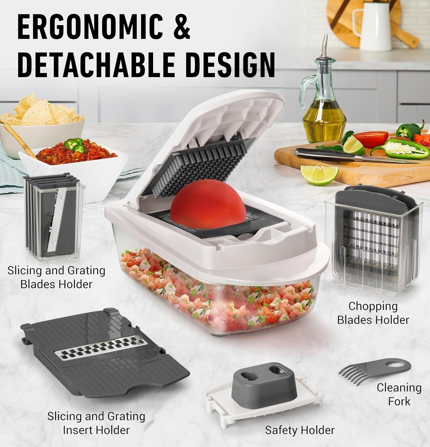 MultiPrep 10-In-One Veggie Slicer With Eight Blades For Quick Meal Prep