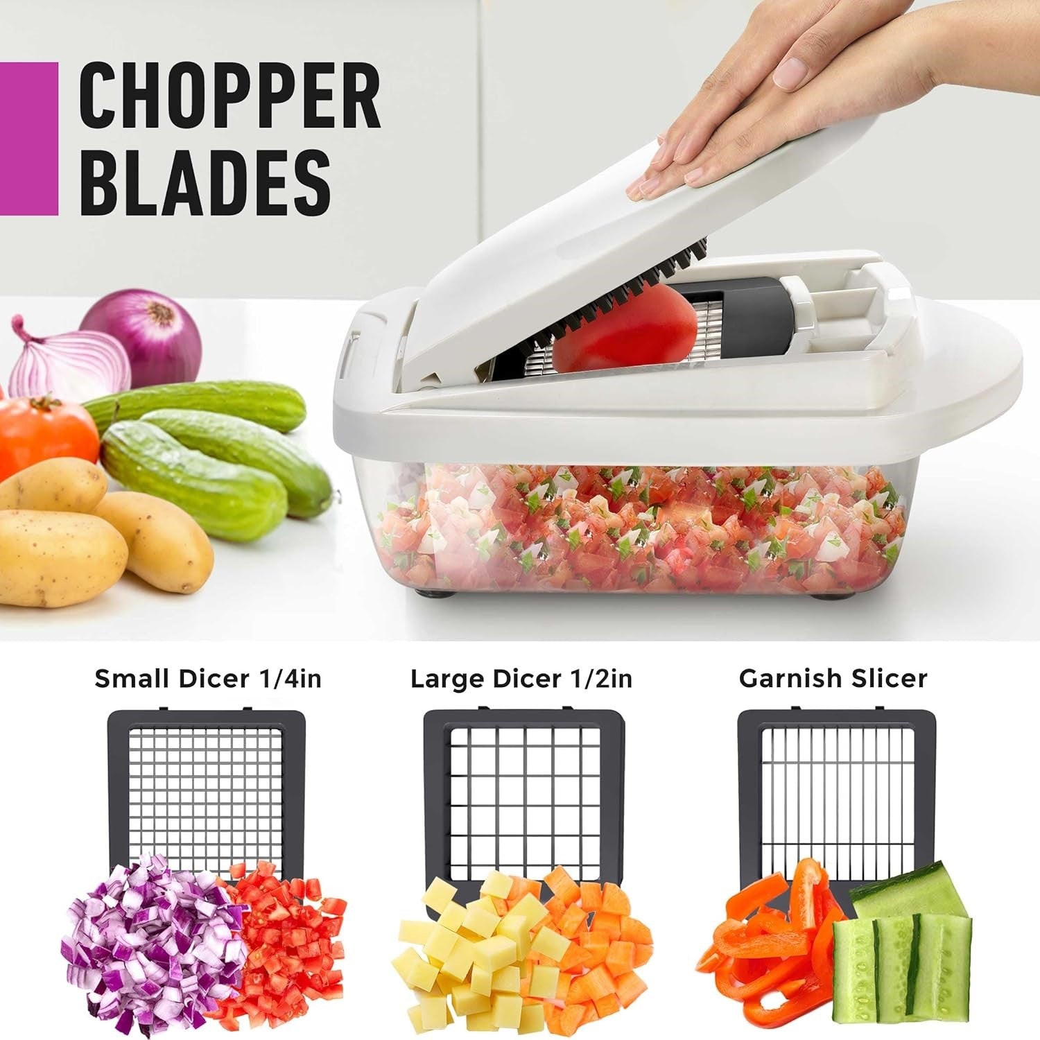 MultiPrep 10-In-One Veggie Slicer With Eight Blades For Quick Meal Prep