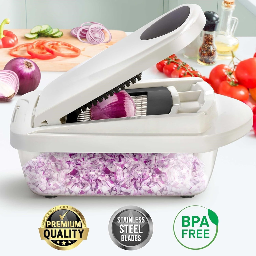 MultiPrep 10-In-One Veggie Slicer With Eight Blades For Quick Meal Prep