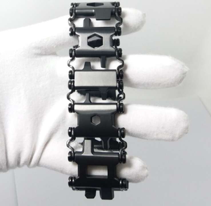 Multitool Gear 29-In-1 Stainless Steel Band For Watches With Hidden Tools, Adjustable