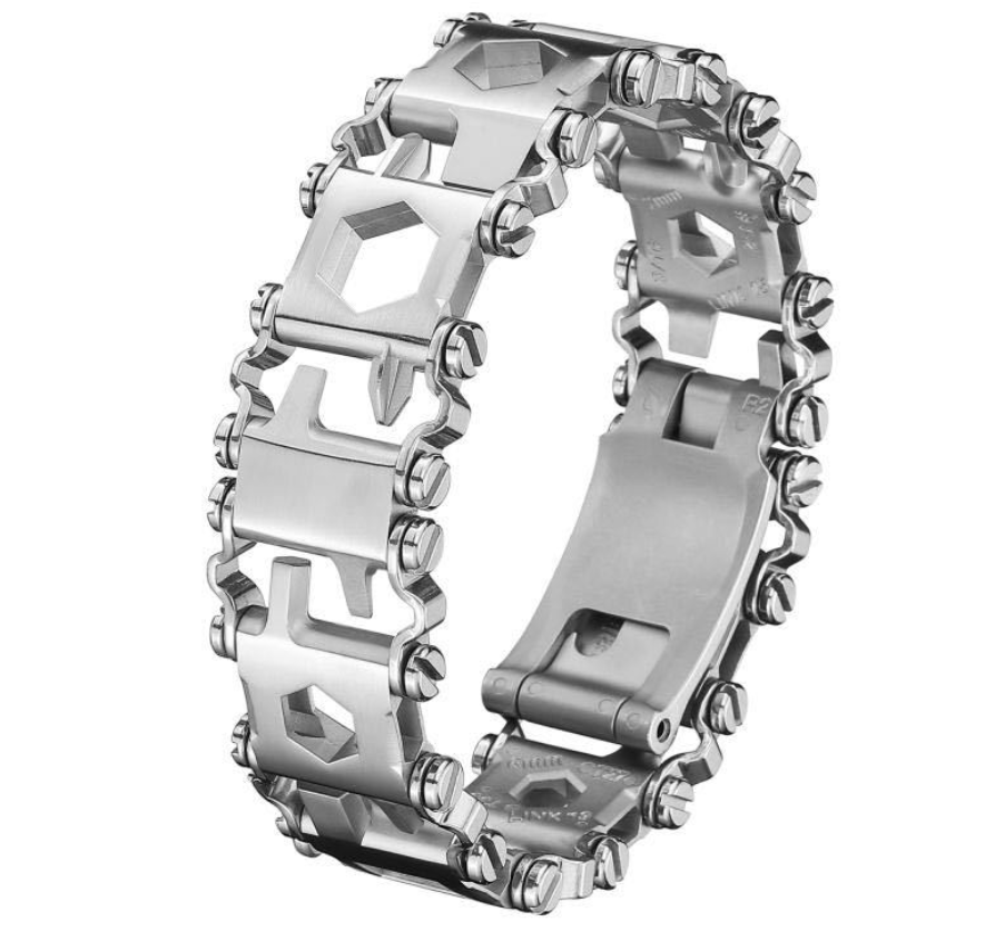 Multitool Gear 29-In-1 Stainless Steel Band For Watches With Hidden Tools, Adjustable