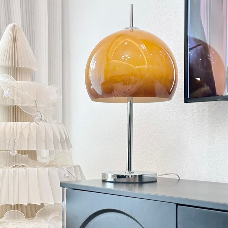 Mushroom Lamp With Bauhaus Influence And Clean Geometric Silhouette