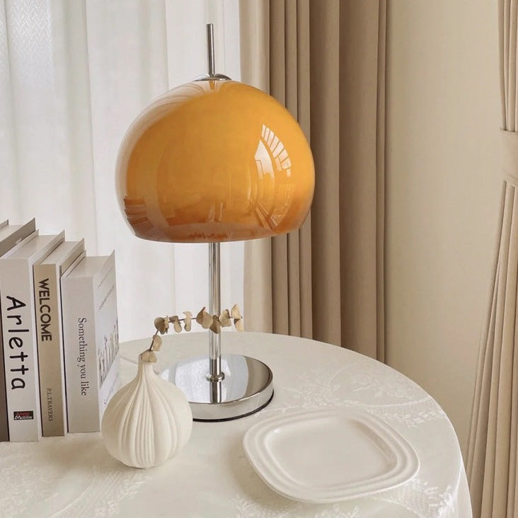 Mushroom Lamp With Bauhaus Influence And Clean Geometric Silhouette