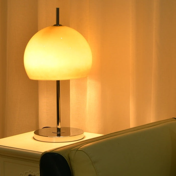 Mushroom Lamp With Bauhaus Influence And Clean Geometric Silhouette
