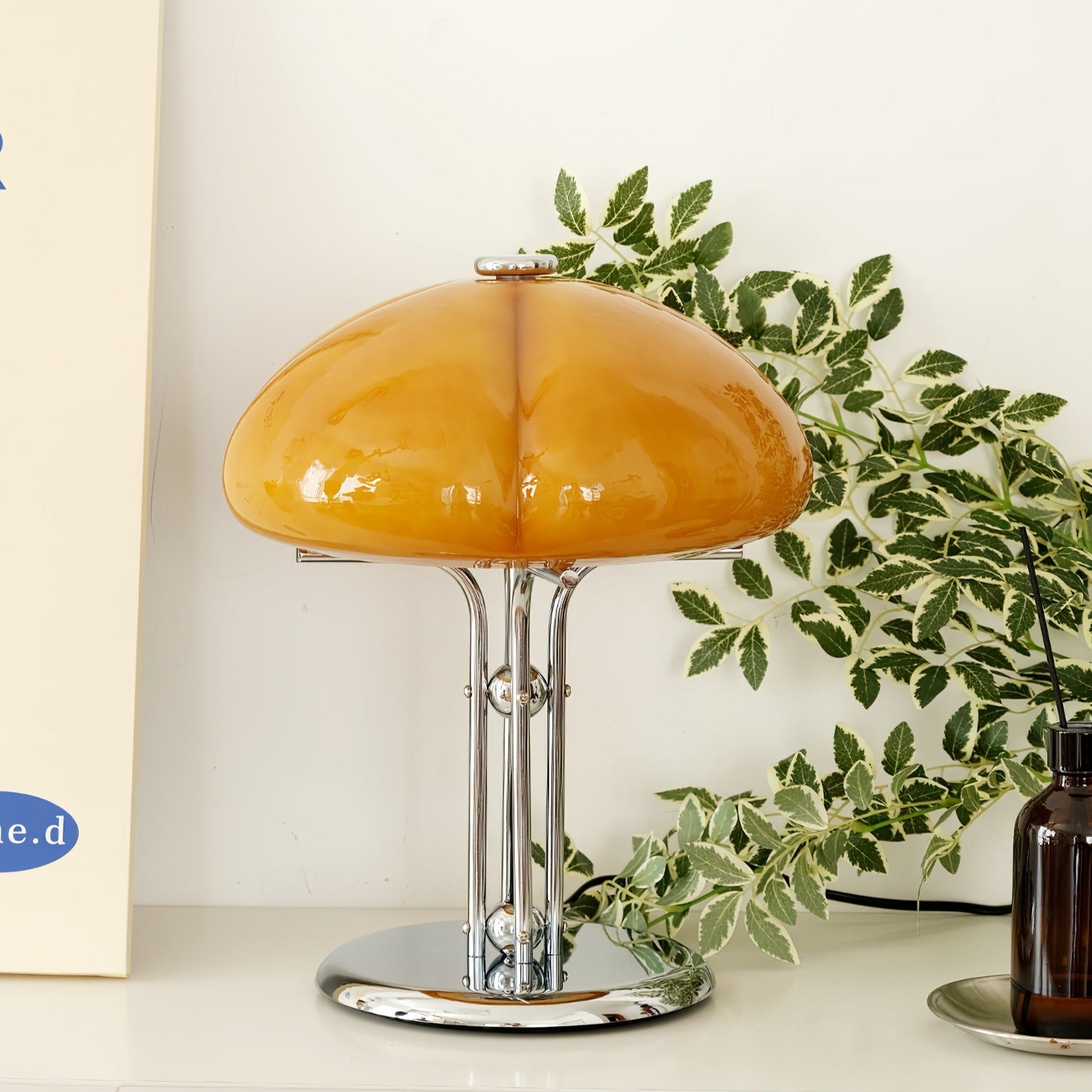 Mushroom Lamp With Bauhaus Influence And Clean Geometric Silhouette