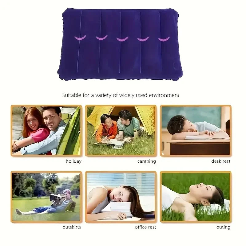 Napvoy Ergonomic Travel Pillow With Air Inflation For Portable Comfort Anywhere