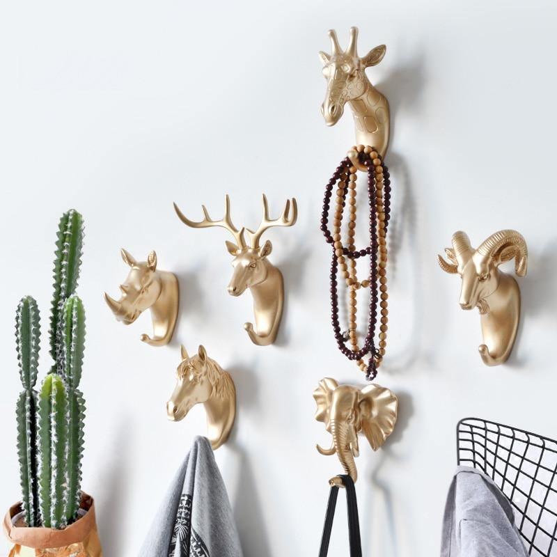 Nature's Touch Animal Design Wall Hooks for Keys and Accessories Storage