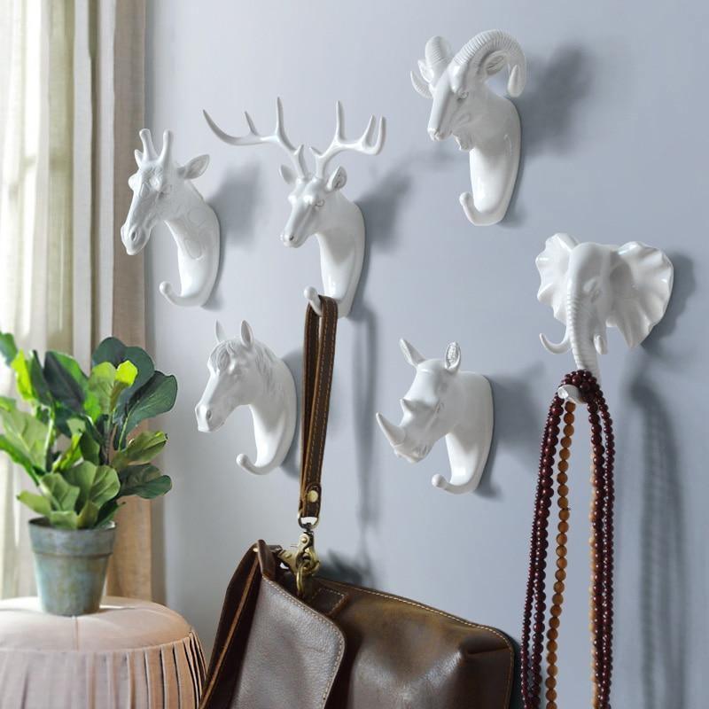 Nature's Touch Animal Design Wall Hooks for Keys and Accessories Storage