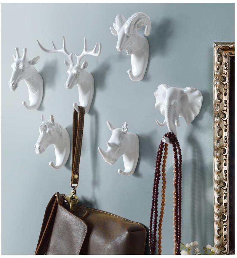 Nature's Touch Animal Design Wall Hooks for Keys and Accessories Storage