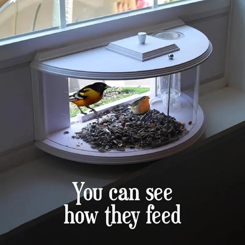 Nature's View Window Feeder For Birds With Easy Suction Cup Mount